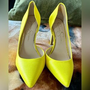 Jessica Simpson yellow heels